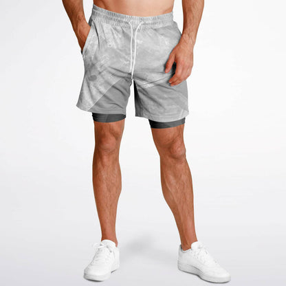 Men's 2-in-1 All Over Print Shorts