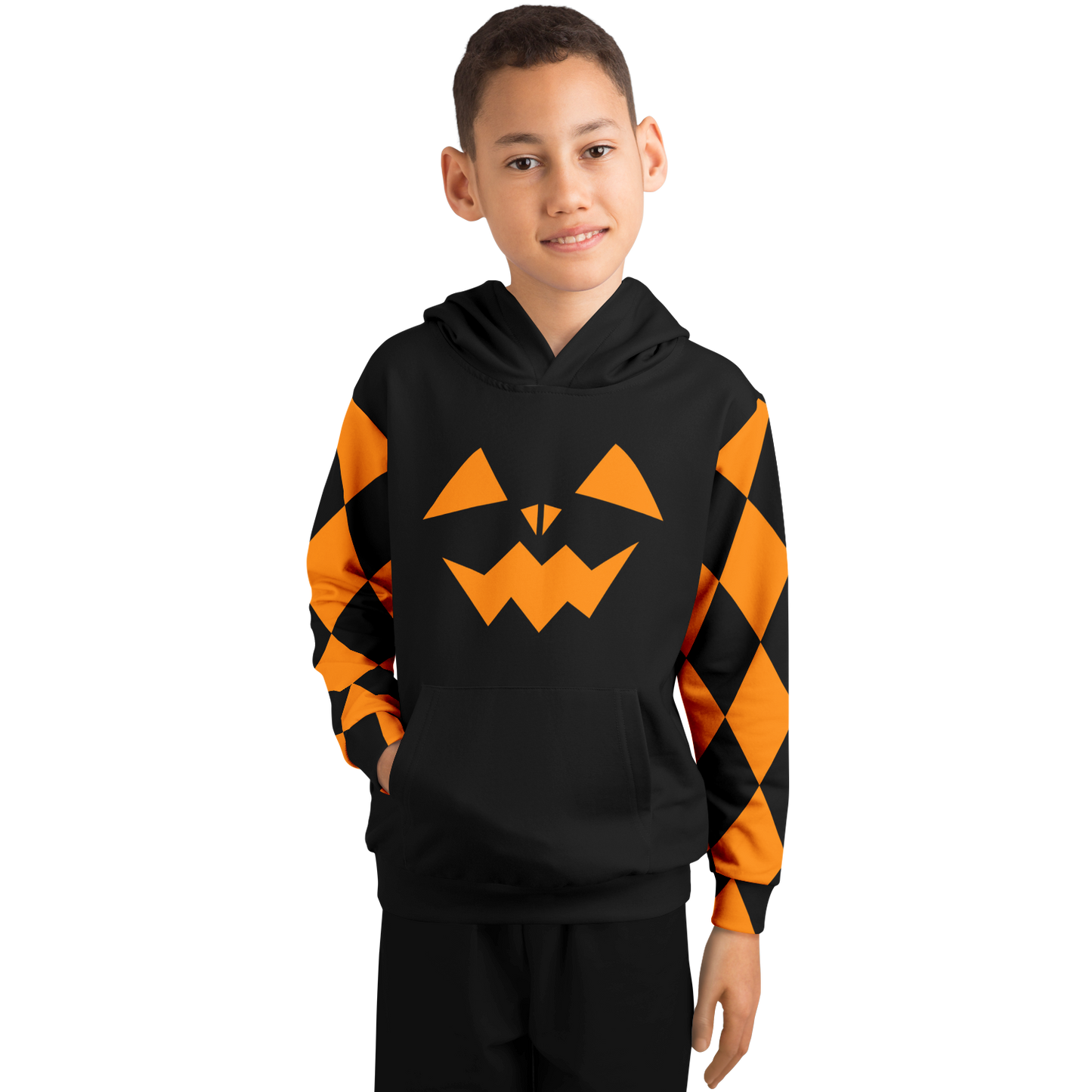 Youth Jack O' Lantern Hoodie - Black