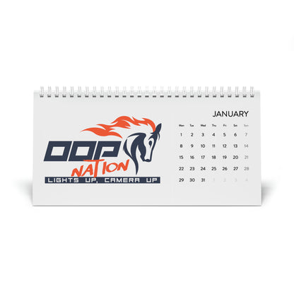 Oop Nation Desk Calendar (2024 grid)