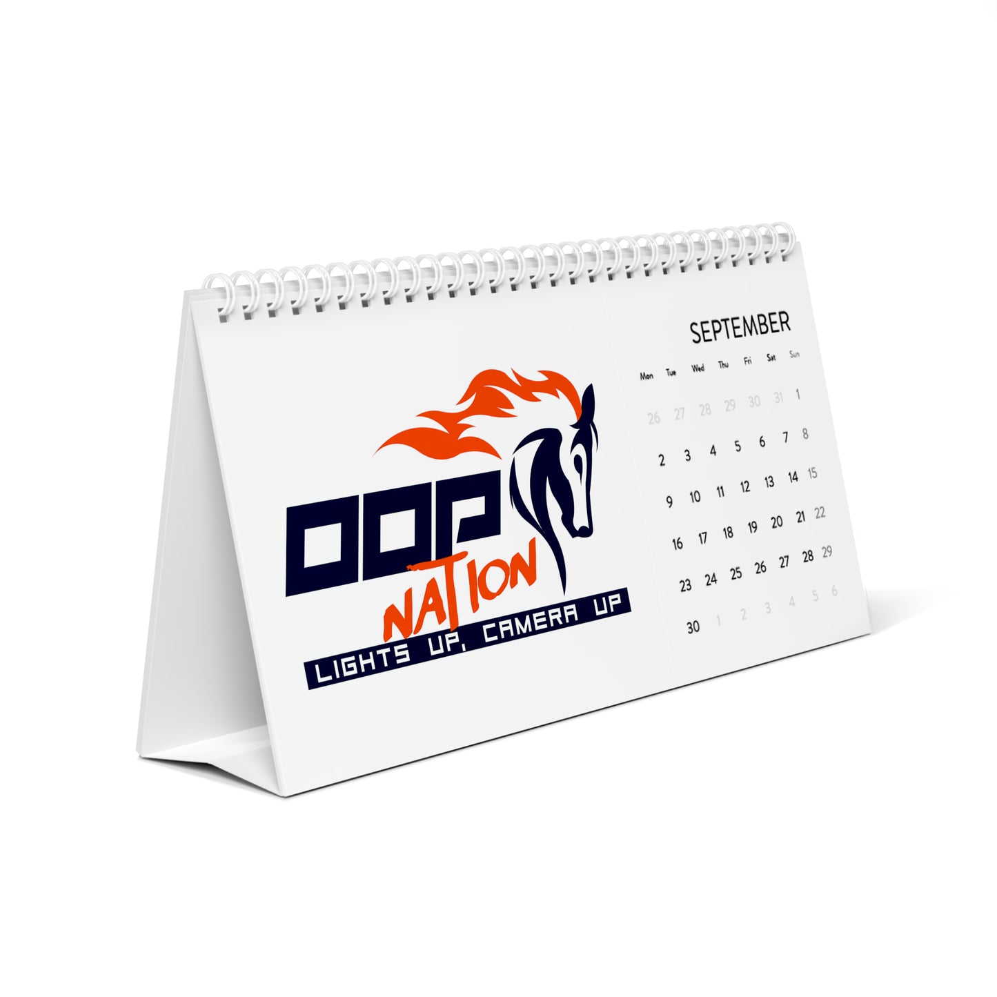 Oop Nation Desk Calendar (2024 grid)