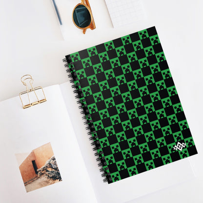 Minecraft Creeper Spiral Notebook