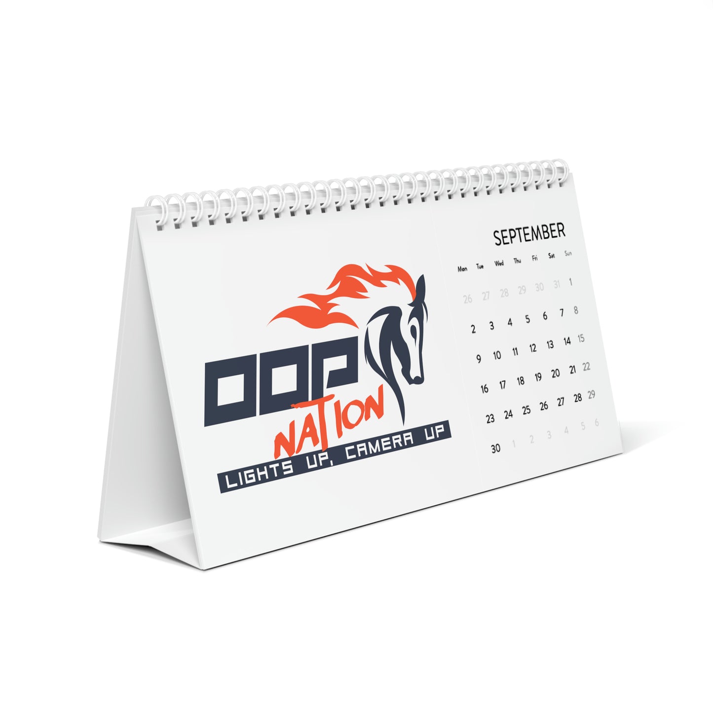 Oop Nation Desk Calendar (2024 grid)