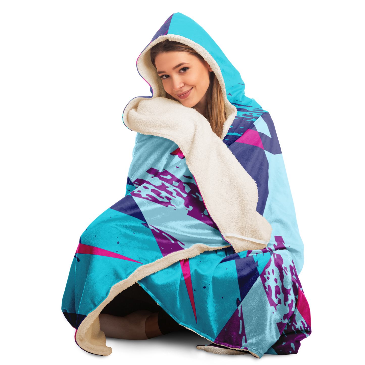 Adult Baldoziot 'Aqua Splash' Hooded Blanket