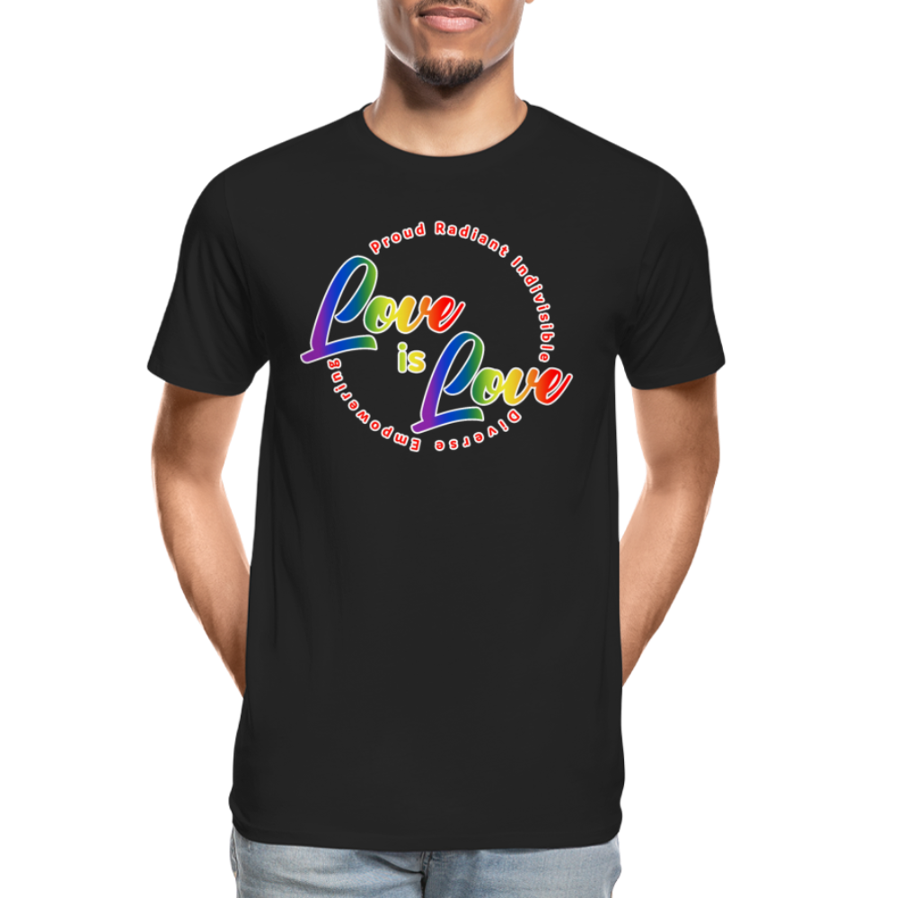 GU 'Love is Love' 🌈❤️ Pride Month Men’s Organic T-Shirt - black