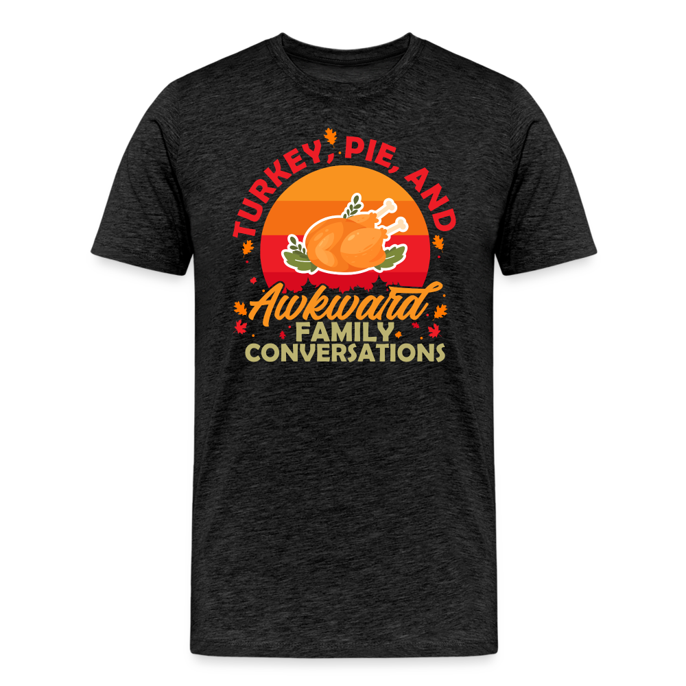 Adult GU 'Turkey and Pie' Premium T-Shirt - charcoal grey