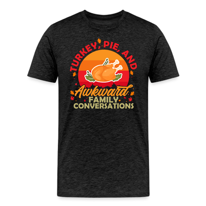 Adult GU 'Turkey and Pie' Premium T-Shirt - charcoal grey