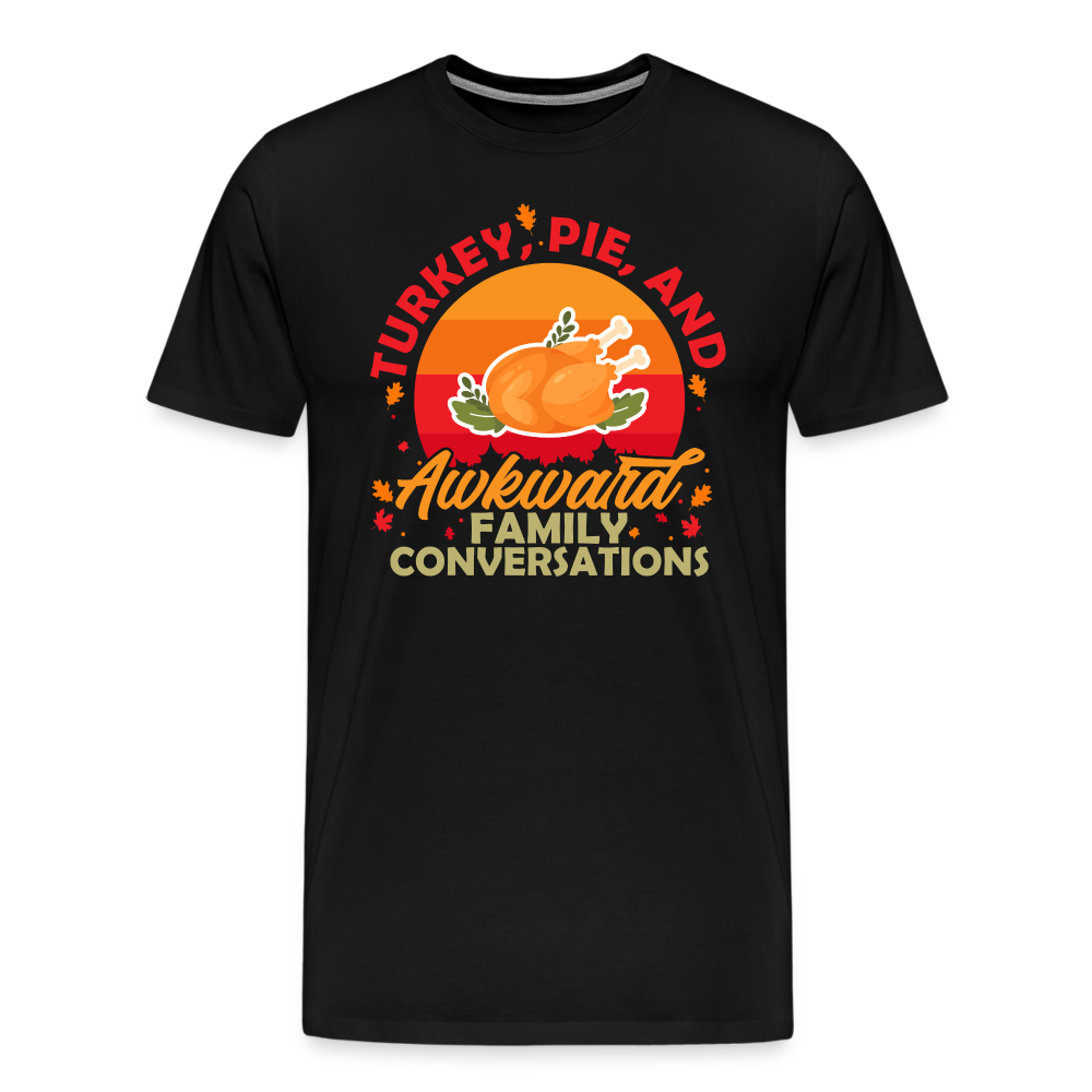 Adult GU 'Turkey and Pie' Premium T-Shirt - black