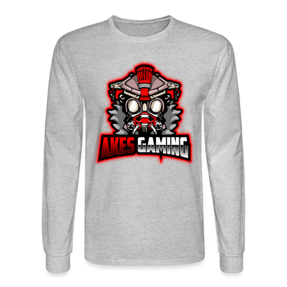 Adult Akes Gaming Logo Long Sleeve T-Shirt - heather gray