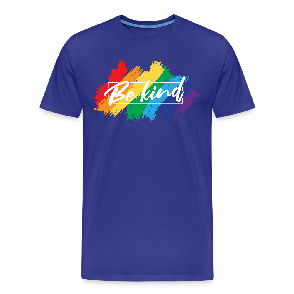 GU 'Be Kind' 🌈❤️ Pride Month Men’s Organic T-Shirt - royal blue