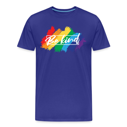 GU 'Be Kind' 🌈❤️ Pride Month Men’s Organic T-Shirt - royal blue