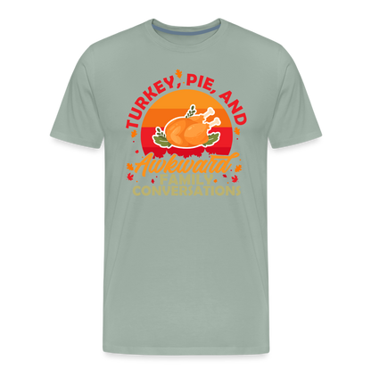 Adult GU 'Turkey and Pie' Premium T-Shirt - steel green