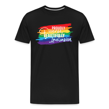 GU 'Diverse And Inclusive' 🌈❤️ Pride Month Men’s Organic T-Shirt - black