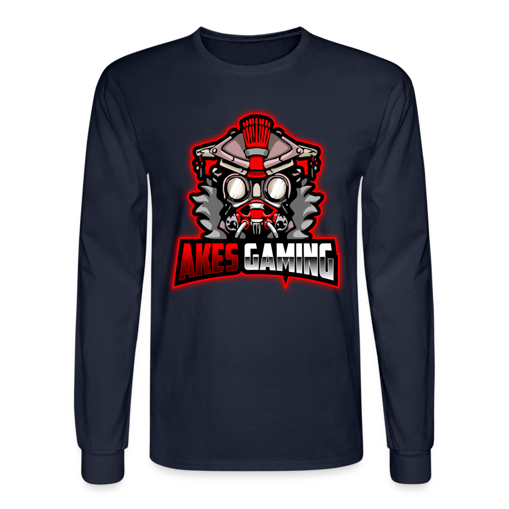 Adult Akes Gaming Logo Long Sleeve T-Shirt - navy