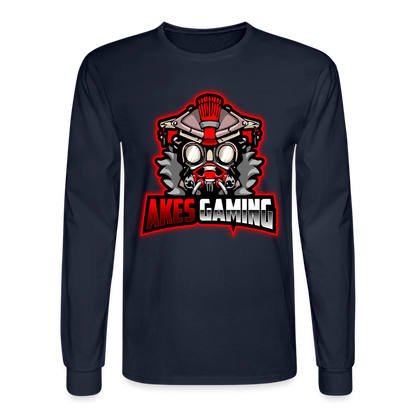 Adult Akes Gaming Logo Long Sleeve T-Shirt - navy