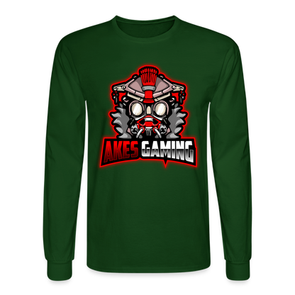 Adult Akes Gaming Logo Long Sleeve T-Shirt - forest green