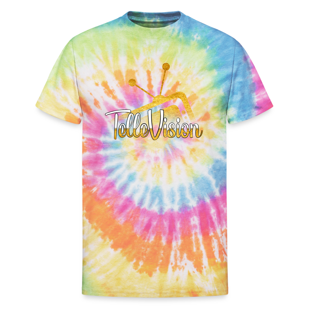 TelleVision Unisex Tie Dye T-Shirt - rainbow