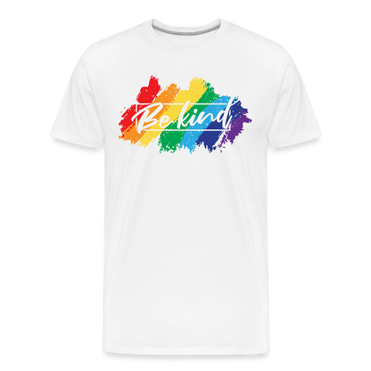 GU 'Be Kind' 🌈❤️ Pride Month Men’s Organic T-Shirt - white