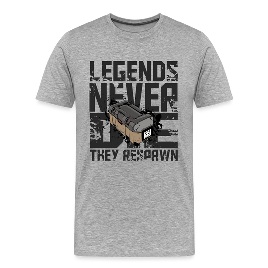 GU 'Legends Never Die' Men’s Premium Organic T-Shirt - heather gray