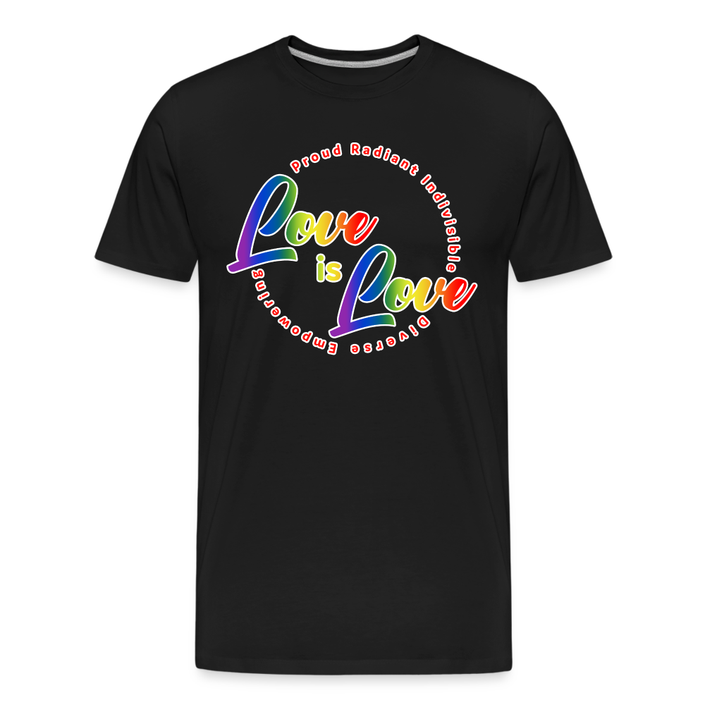 GU 'Love is Love' 🌈❤️ Pride Month Men’s Organic T-Shirt - black