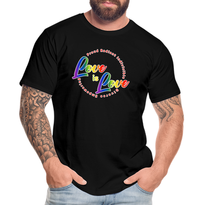 GU 'Love is Love' 🌈❤️ Pride Month Men’s Organic T-Shirt - black