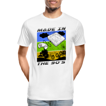 GU 'Made in the 90's' Men’s Premium Organic T-Shirt - white