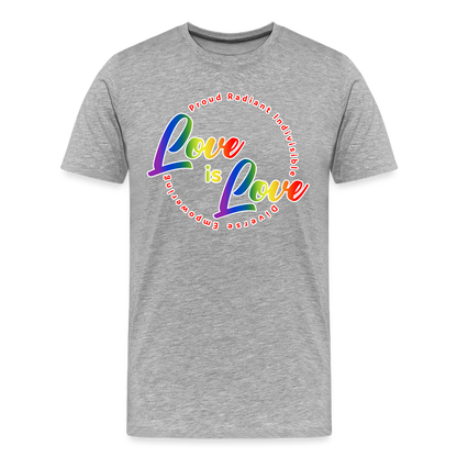 GU 'Love is Love' 🌈❤️ Pride Month Men’s Organic T-Shirt - heather gray