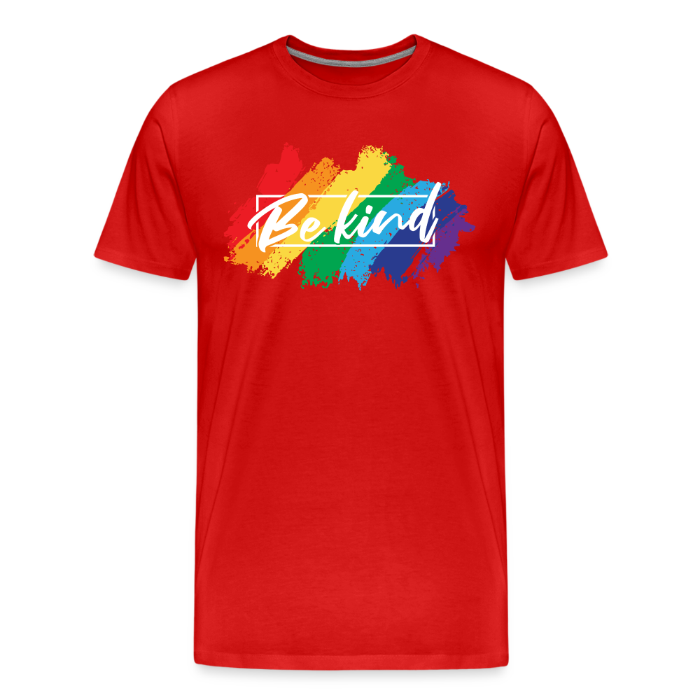 GU 'Be Kind' 🌈❤️ Pride Month Men’s Organic T-Shirt - red