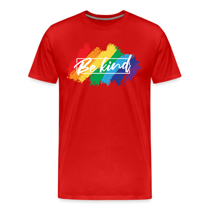 GU 'Be Kind' 🌈❤️ Pride Month Men’s Organic T-Shirt - red