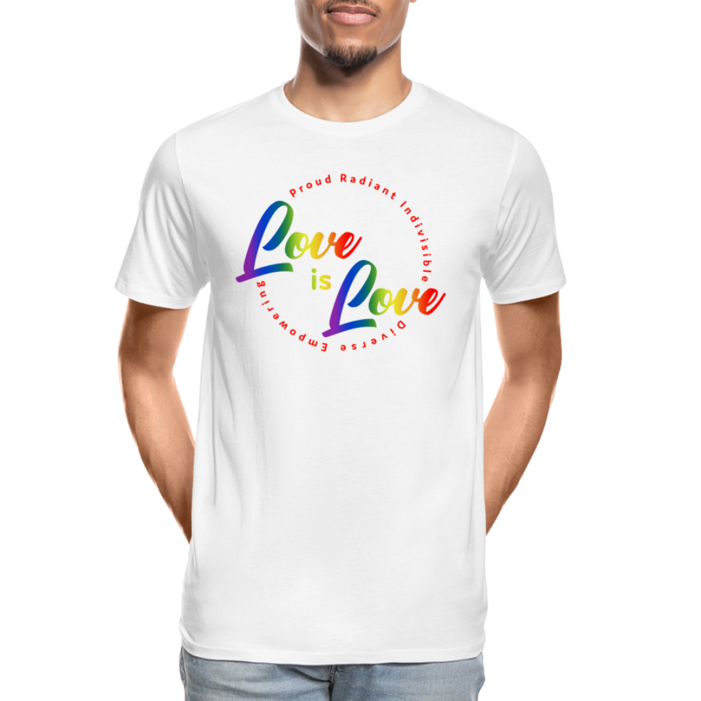 GU 'Love is Love' 🌈❤️ Pride Month Men’s Organic T-Shirt - white