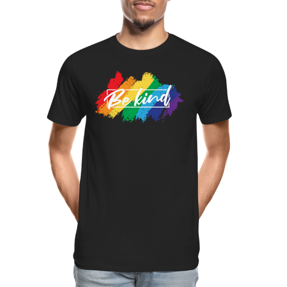 GU 'Be Kind' 🌈❤️ Pride Month Men’s Organic T-Shirt - black