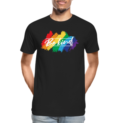 GU 'Be Kind' 🌈❤️ Pride Month Men’s Organic T-Shirt - black