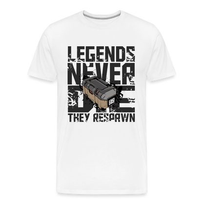 GU 'Legends Never Die' Men’s Premium Organic T-Shirt - white