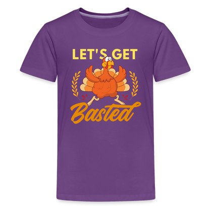 GU 'Let's Get Basted' Youth Premium T-Shirt - purple