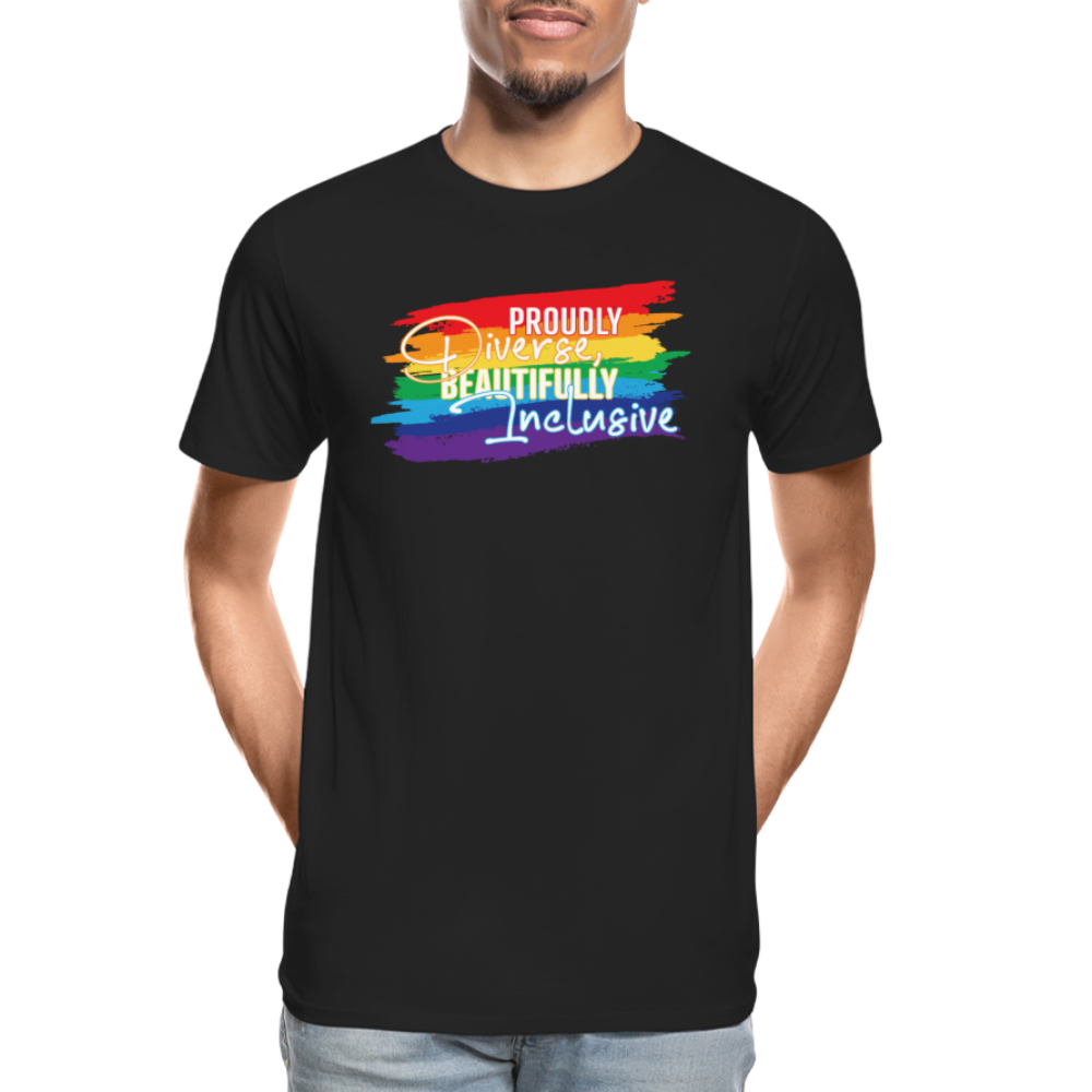 GU 'Diverse And Inclusive' 🌈❤️ Pride Month Men’s Organic T-Shirt - black