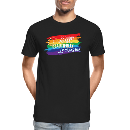 GU 'Diverse And Inclusive' 🌈❤️ Pride Month Men’s Organic T-Shirt - black