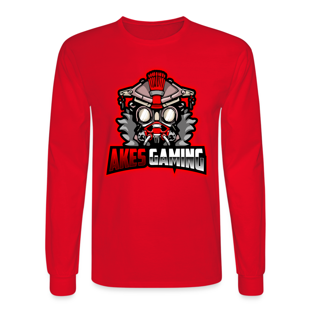 Adult Akes Gaming Logo Long Sleeve T-Shirt - red