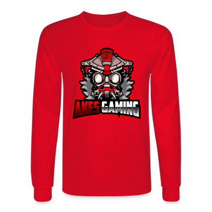 Adult Akes Gaming Logo Long Sleeve T-Shirt - red