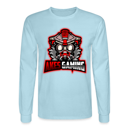 Adult Akes Gaming Logo Long Sleeve T-Shirt - powder blue