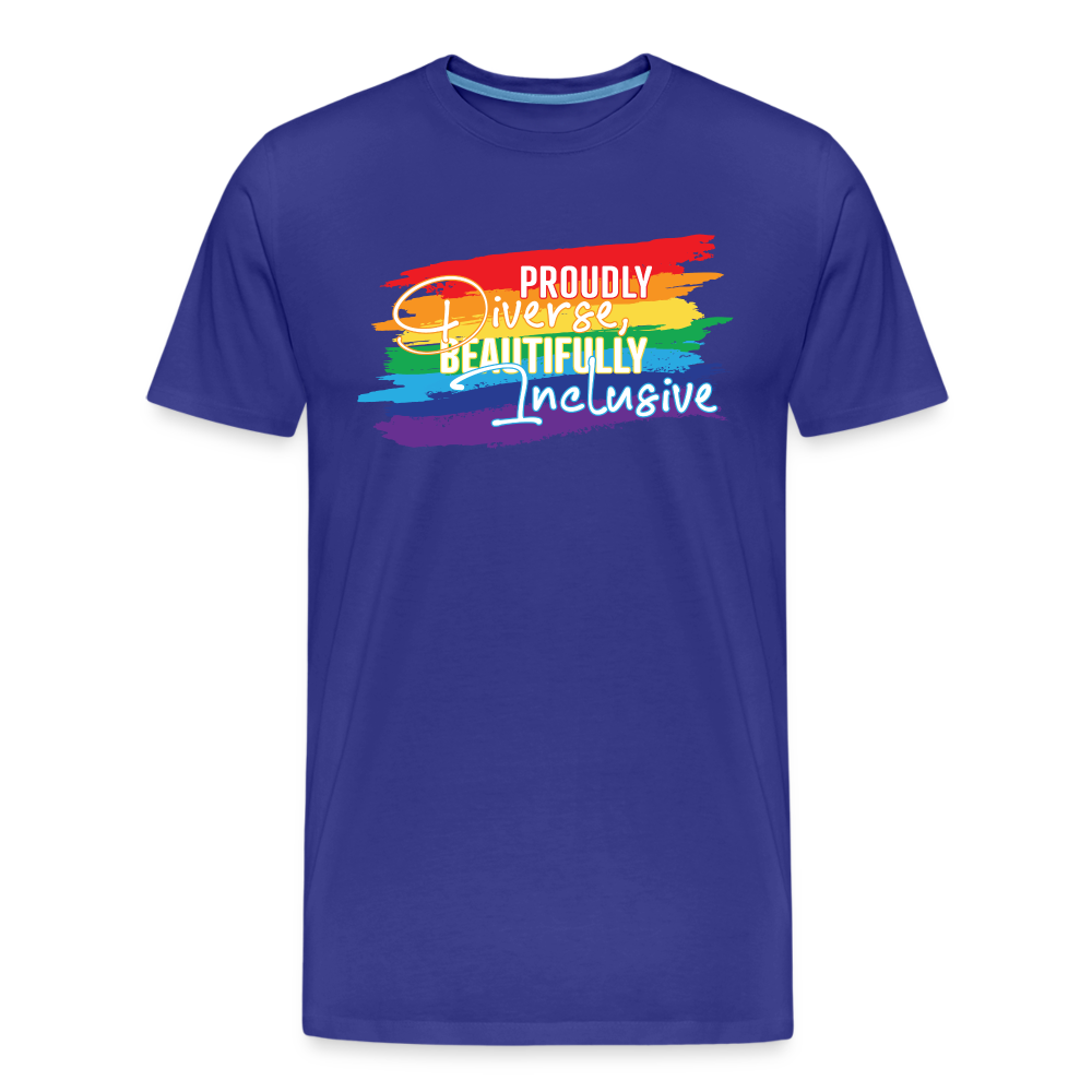 GU 'Diverse And Inclusive' 🌈❤️ Pride Month Men’s Organic T-Shirt - royal blue