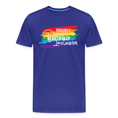 GU 'Diverse And Inclusive' 🌈❤️ Pride Month Men’s Organic T-Shirt - royal blue