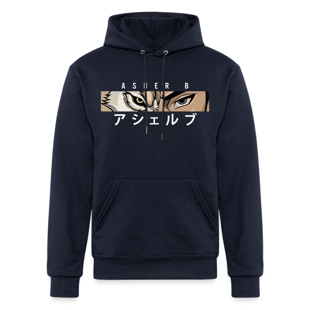 Asher B Champion Unisex Powerblend Hoodie - navy