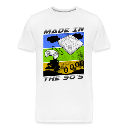 GU 'Made in the 90's' Men’s Premium Organic T-Shirt - white