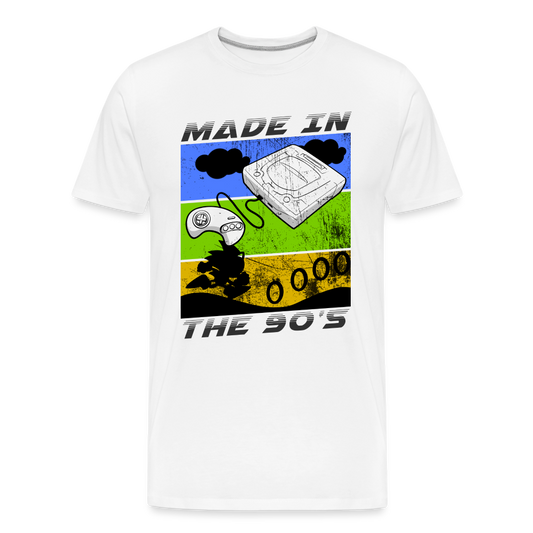 GU 'Made in the 90's' Men’s Premium Organic T-Shirt - white