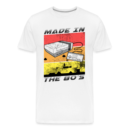 GU 'Made in the 80's' Men’s Premium Organic T-Shirt - white