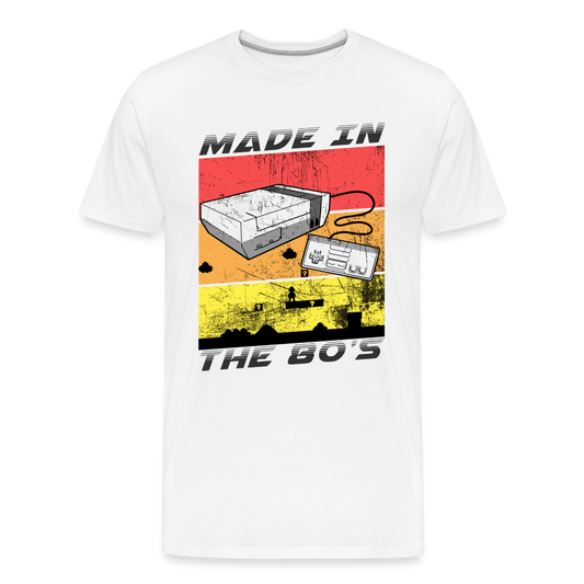 GU 'Made in the 80's' Men’s Premium Organic T-Shirt - white