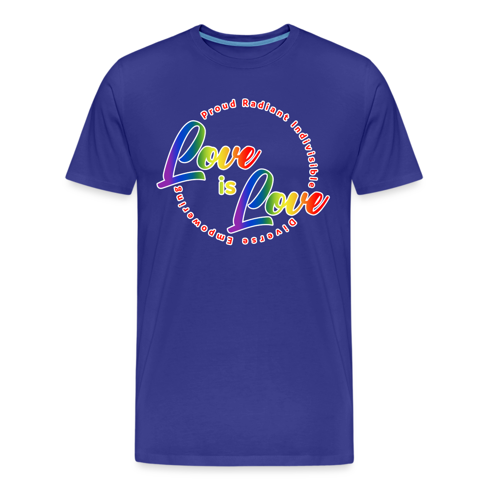 GU 'Love is Love' 🌈❤️ Pride Month Men’s Organic T-Shirt - royal blue