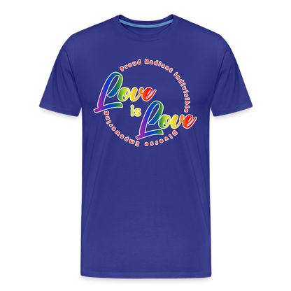 GU 'Love is Love' 🌈❤️ Pride Month Men’s Organic T-Shirt - royal blue