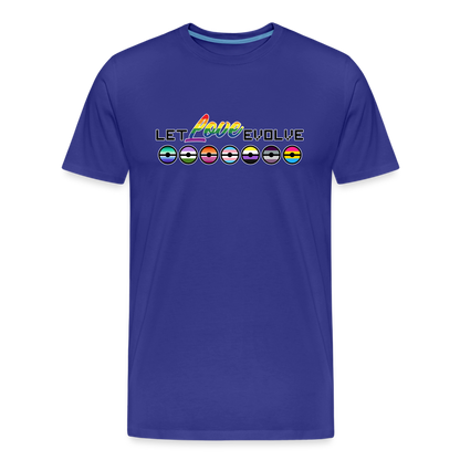 GU 'Let Love Evolve' 🌈❤️ Pride Month Men’s Organic T-Shirt - royal blue