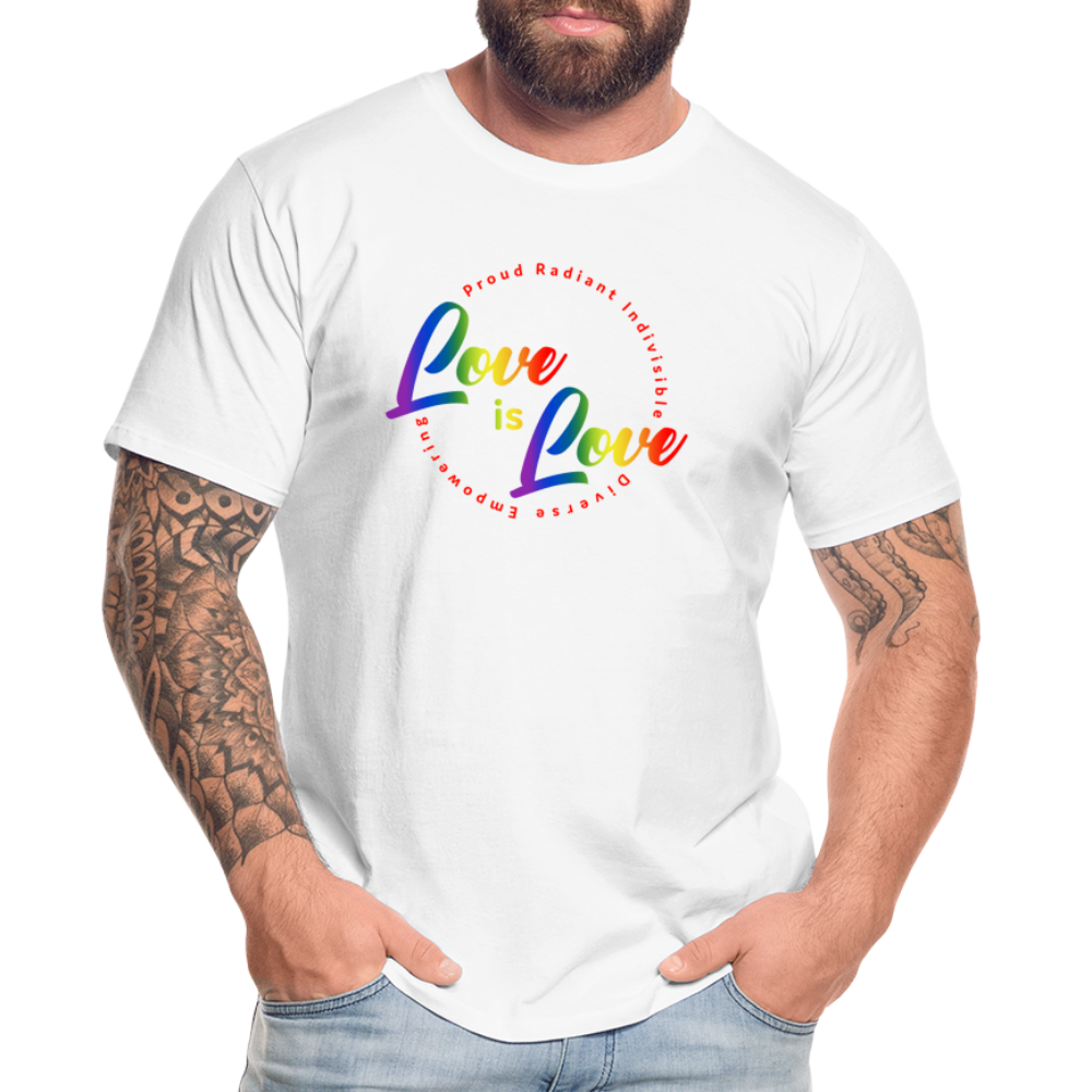 GU 'Love is Love' 🌈❤️ Pride Month Men’s Organic T-Shirt - white