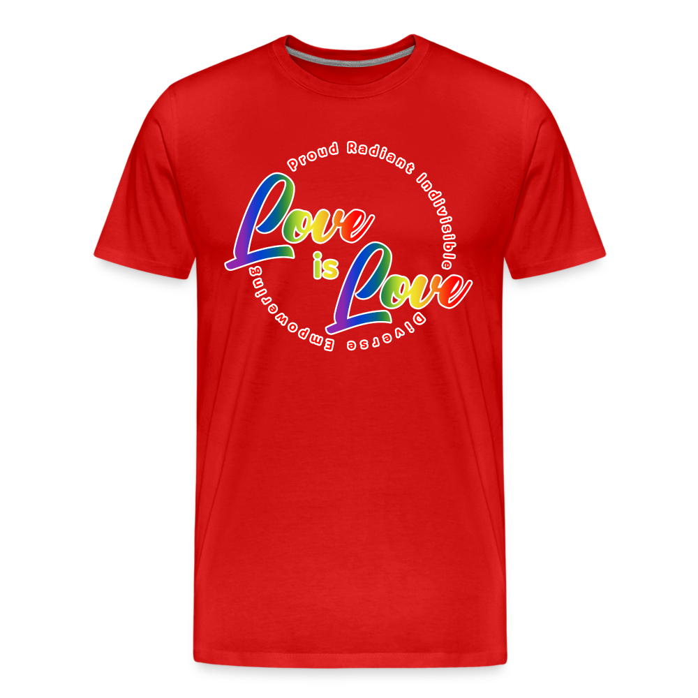 GU 'Love is Love' 🌈❤️ Pride Month Men’s Organic T-Shirt - red